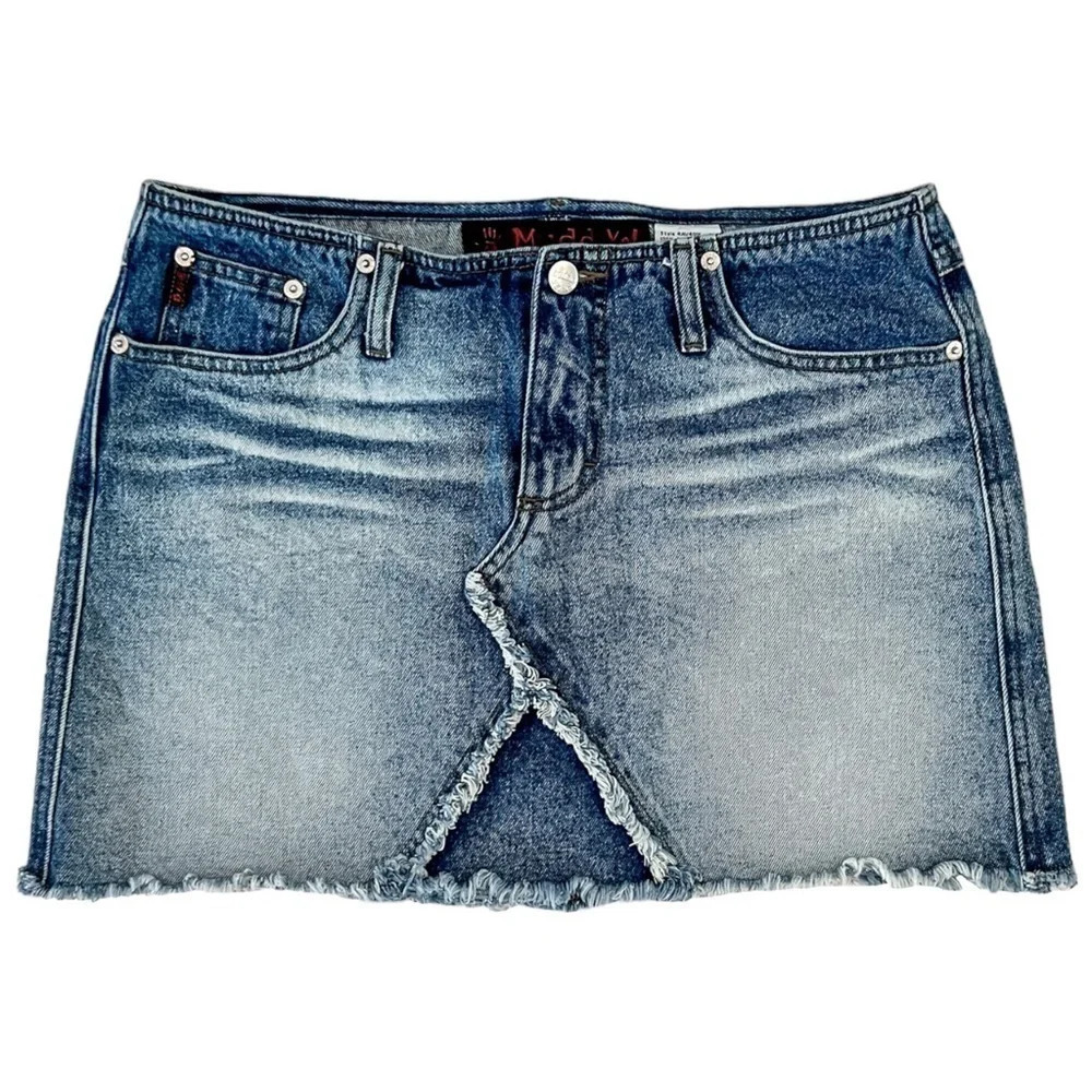 VINTAGE Y2K Mudd Low Rise Denim Mini Skirt